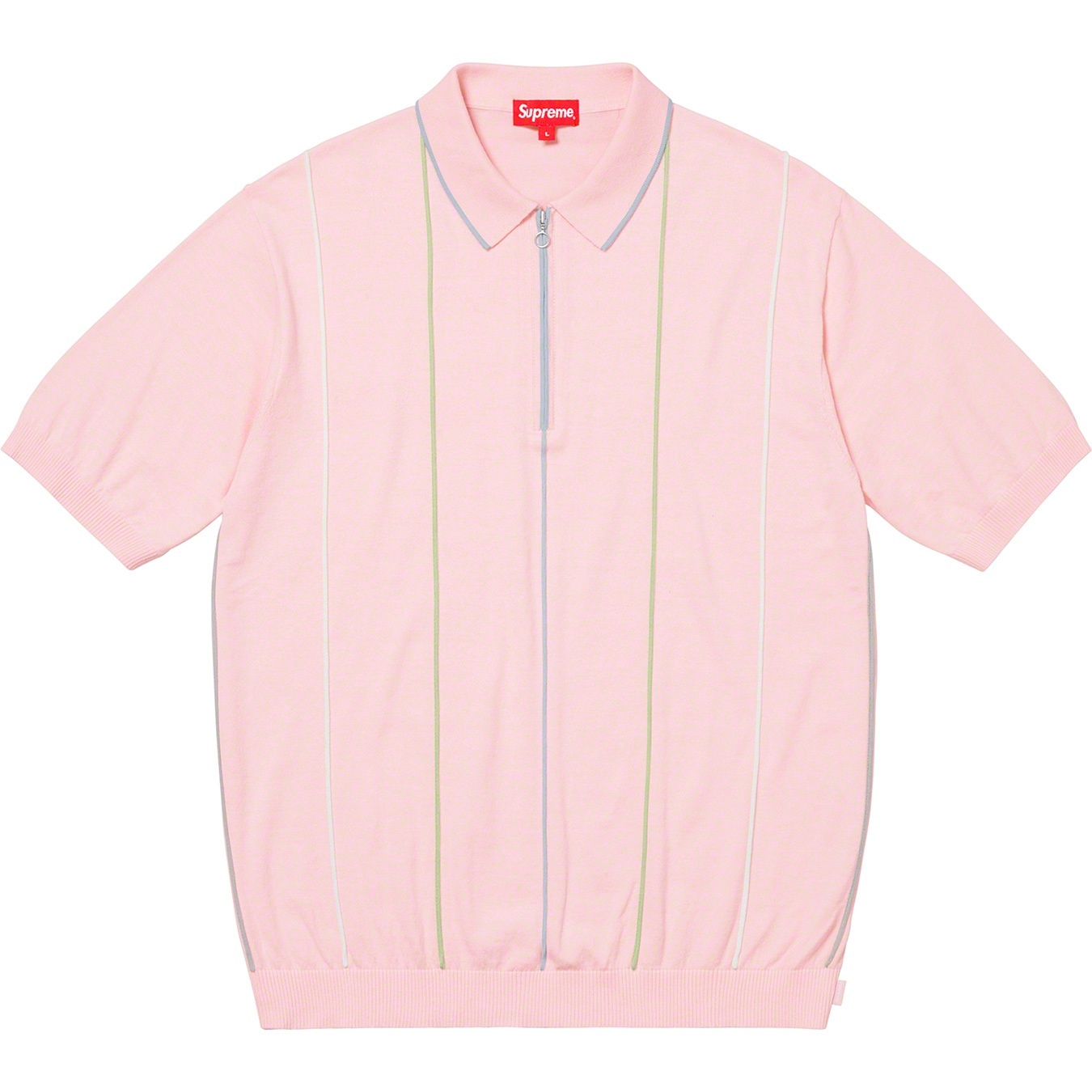 Pinstripe Half Zip Polo view 6